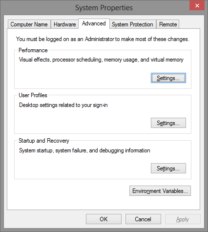 System Properties System Properties