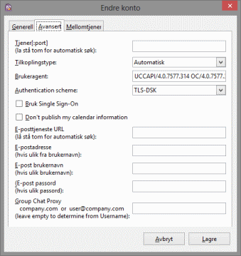 Pidgin Advanced settings