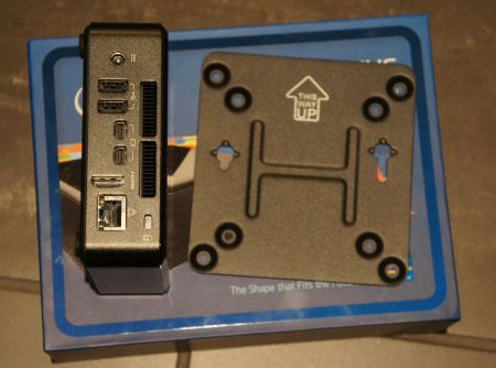 NUC IO closeup and VESA mount